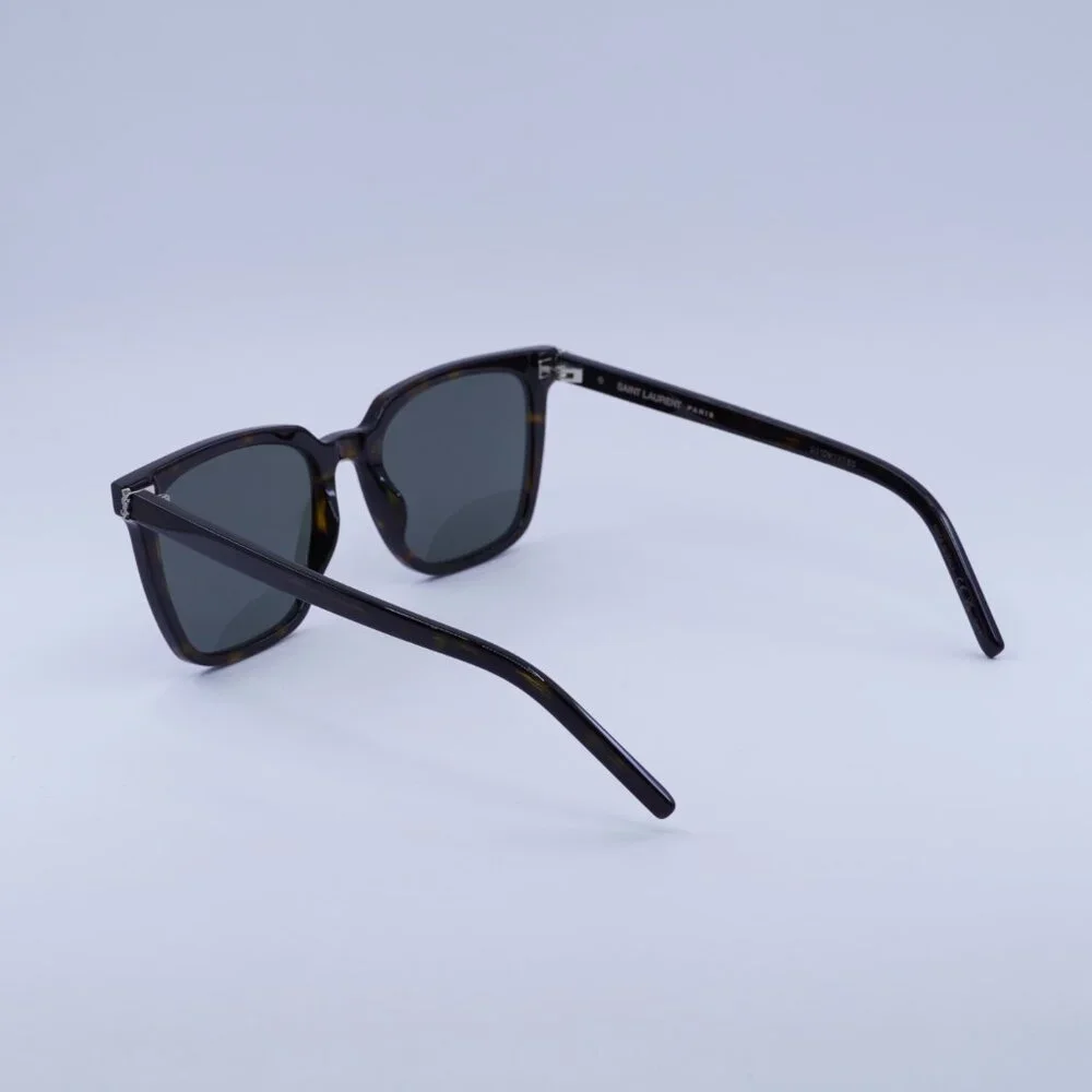 🕶️ New Saint Laurent SLM146 002 Sunglasses - Havana Frame, Grey Lenses - Picture 6 of 11